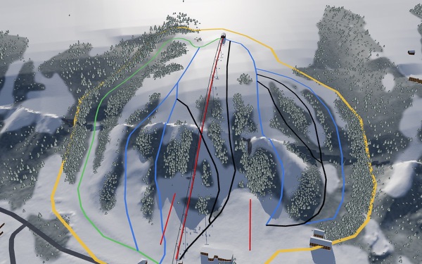 Mission Ridge Winter Park 3D trail map