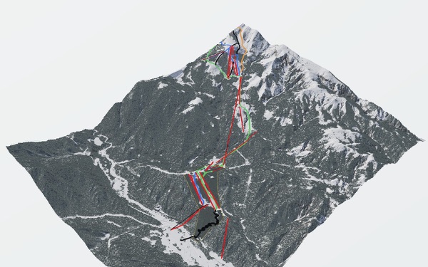Mitsumata Area 3D trail map