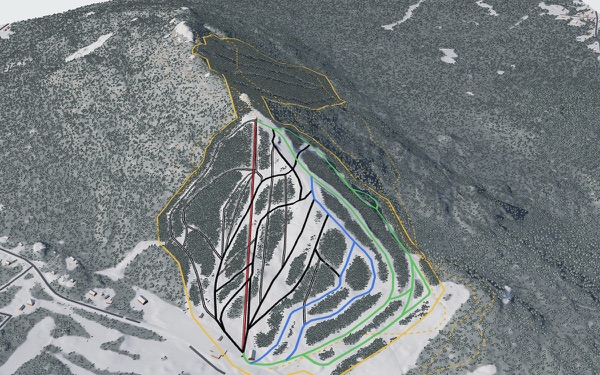 Mont Adstock 3D trail map
