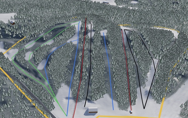 Mont Apic 3D trail map