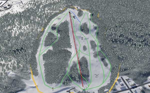 Mont-Bellevue 3D trail map