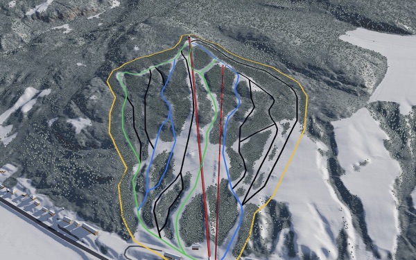Mont-Bélu 3D trail map