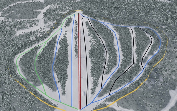 Mont Biencourt 3D trail map