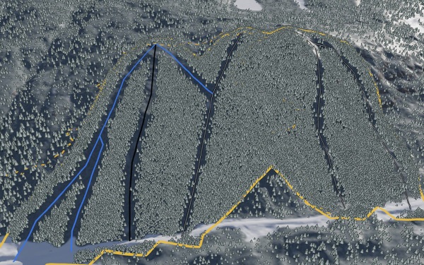 Mont des Allemands 3D trail map