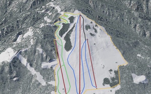 Mont Deus Hida-kuraiyama Snow Park 3D trail map