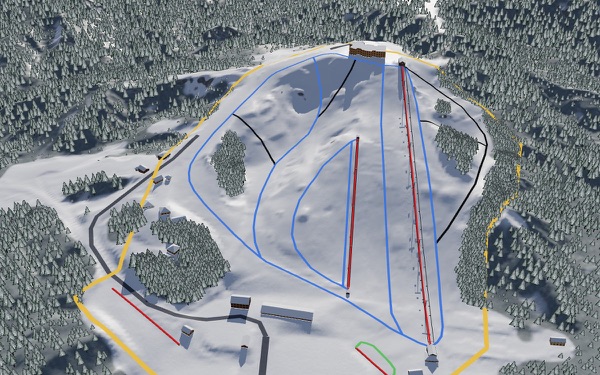 Mont du Lac 3D trail map