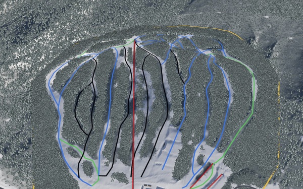 Mont Farlagne 3D trail map