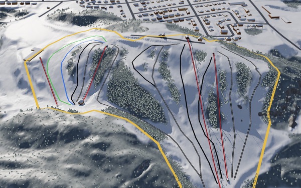 Mont Fortin 3D trail map