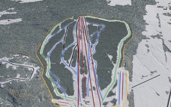 Mont Gleason 3D trail map
