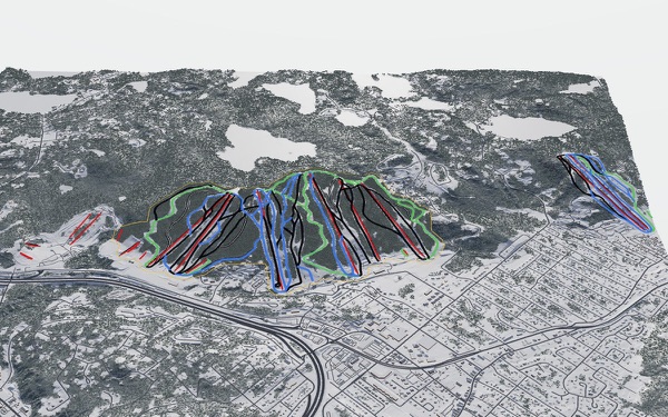 Mont Habitant 3D trail map