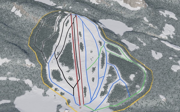 Mont Kanasuta 3D trail map