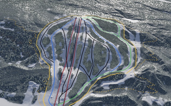 Mont Lac-Vert 3D trail map