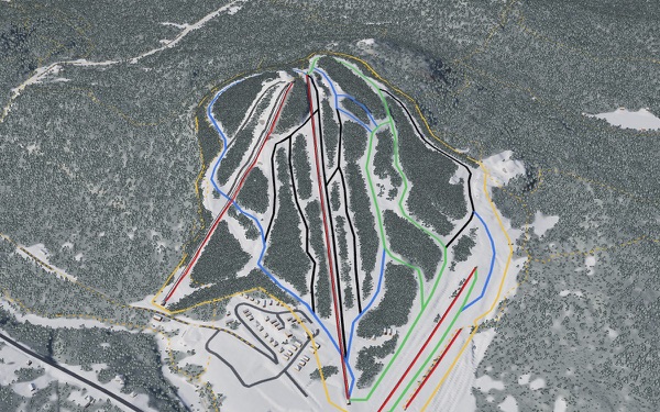 Mont Orignal 3D trail map