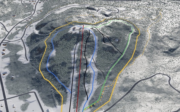 Mont Sauvage 3D trail map