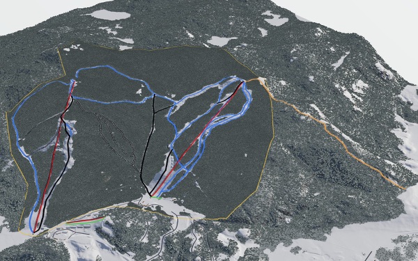Mont Ste. Marie 3D trail map