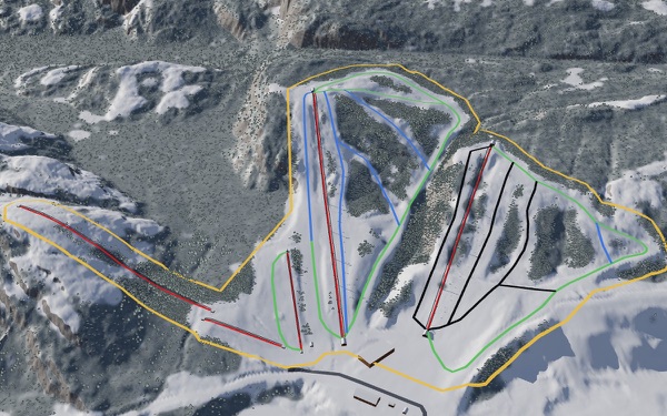 Mont Ti-Basse 3D trail map