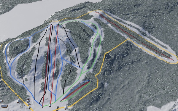 Mont Vidéo 3D trail map