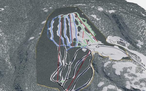 Montage Mountain 3D trail map