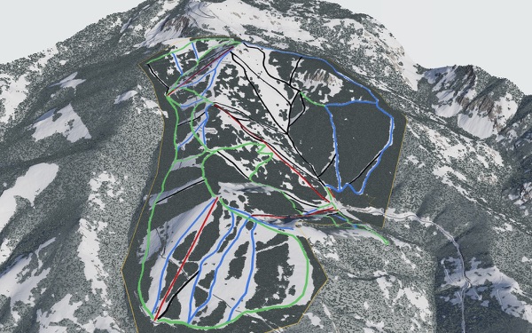 Montana Snowbowl 3D trail map