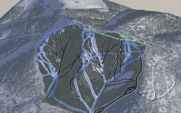 Moose Mountain Ski Resort 3D trail map
