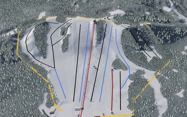 Mount Ashwabay Ski & Recreation Area 3D trail map
