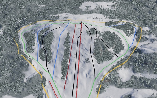 Mount Baldy Ski 3D trail map