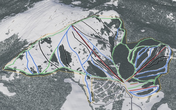 Mount Baldy Ski Area 3D trail map
