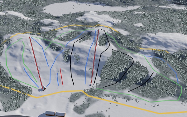 Mount Evergreen 3D trail map