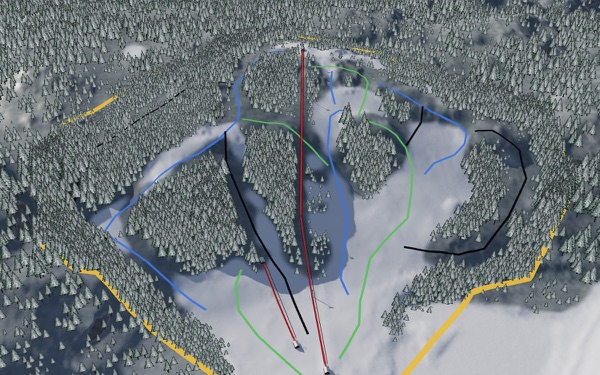 Mount Fairweather 3D trail map