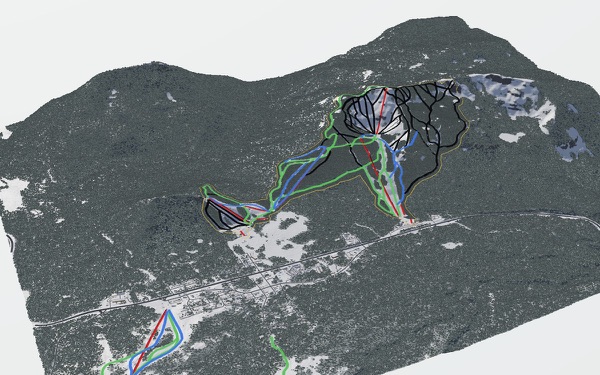 Mount Hood Skibowl 3D trail map