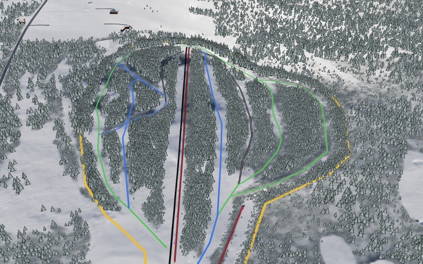 Mount Jefferson Ski Area 3D trail map