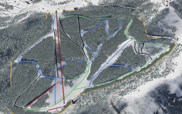 Mount Lemmon Ski Valley 3D trail map