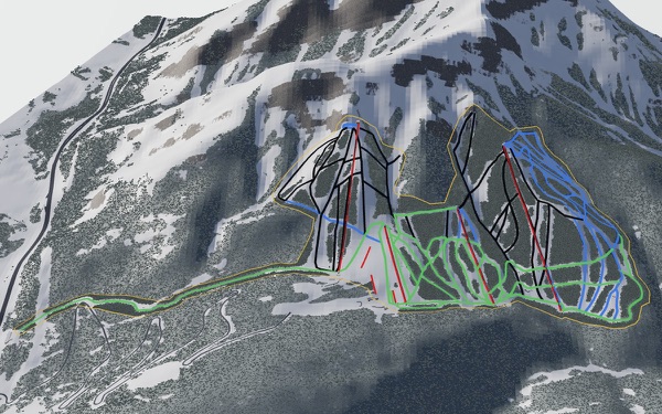 Mount Norquay 3D trail map