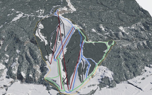 Mount Racey 3D trail map