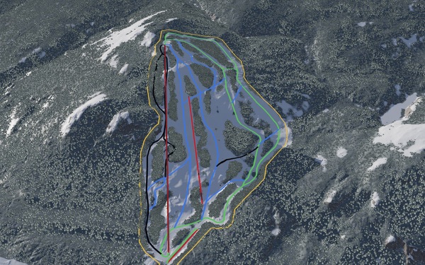 Mount Sima 3D trail map