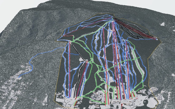 Mount Snow Ski Resort 3D trail map