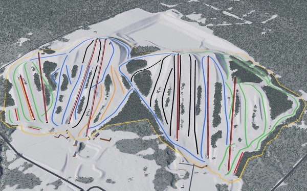 Mount St. Louis Moonstone 3D trail map
