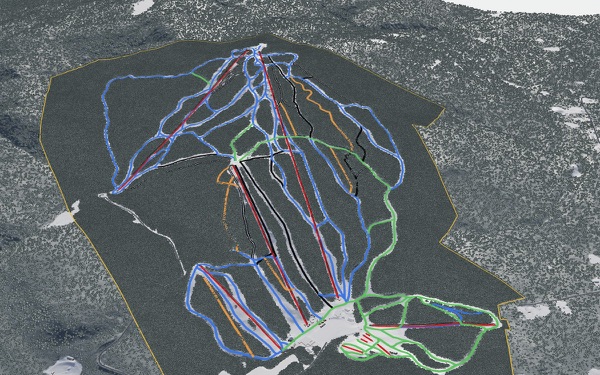 Mount Sunapee Resort 3D trail map
