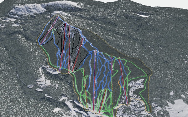 Mount Sutton 3D trail map