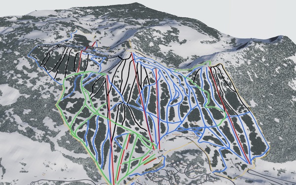 Mount Washington Alpine Resort 3D trail map
