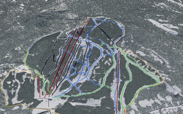 Mt Abram 3D trail map