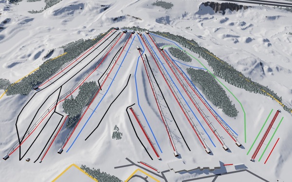 Mt. Holly Ski & Snowboard Resort 3D trail map