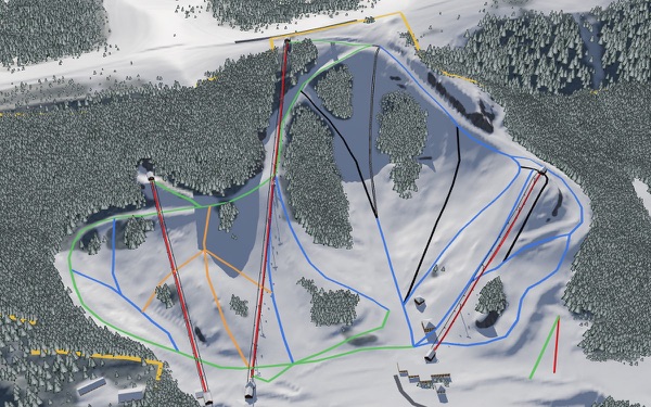 Mt. La Crosse 3D trail map