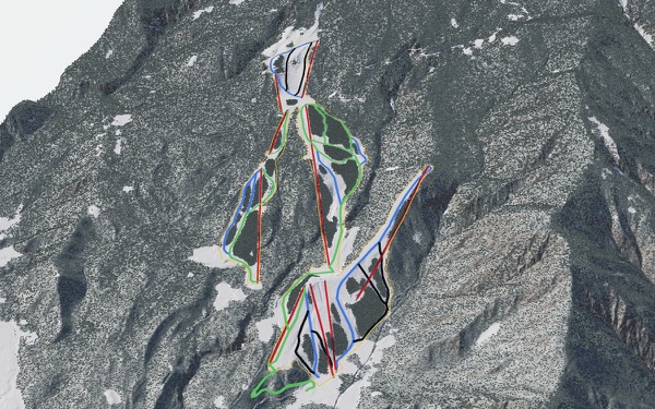 Mt. Norikura Snow Resort 3D trail map