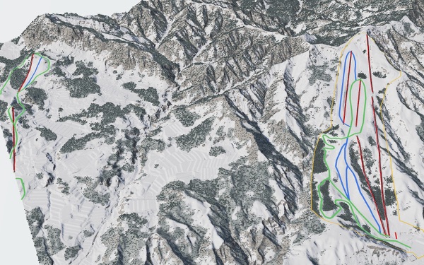 Muica Snow Resort 3D trail map