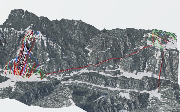Naeba Ski Resort 3D trail map