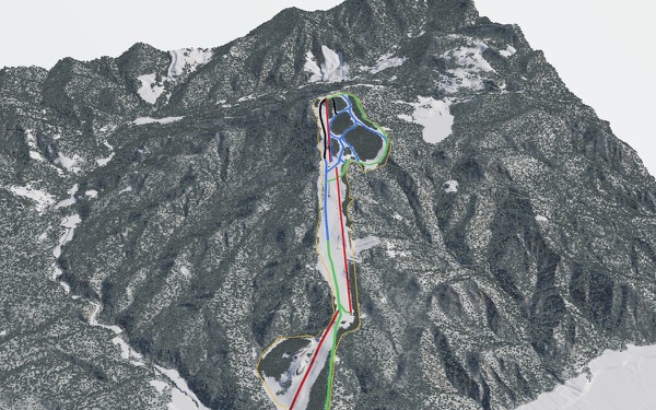 Nango Ski Area 3D trail map