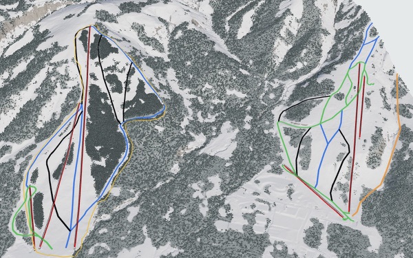 Niseko Moiwa Ski Resort 3D trail map