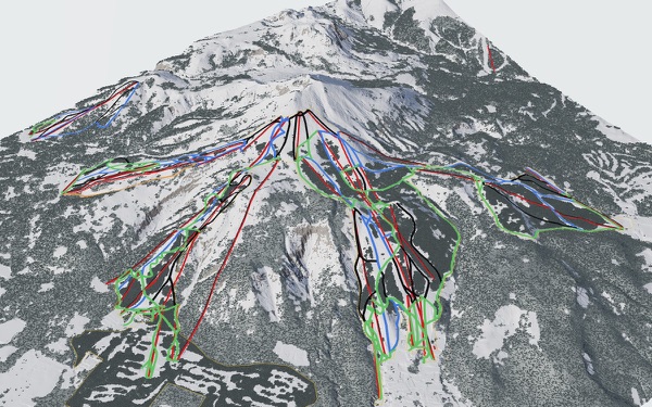 Niseko United 3D trail map