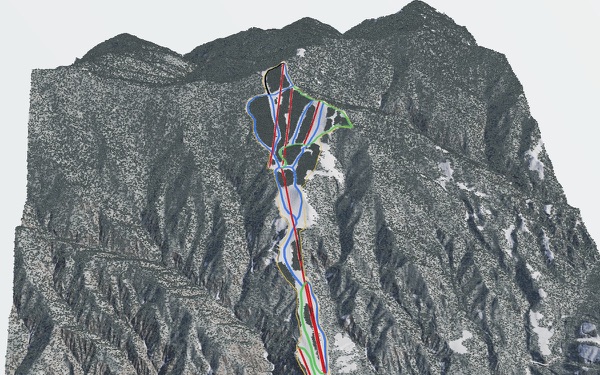 Nomugitōge Ski Resort 3D trail map